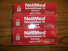 3 Tubes NeilMed Hydrocortisone 1% Ointment Anti-Itch -1 oz each tube Exp 3/2026