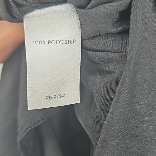 J.Jill Midirock schwarz Pull-On Plissee Knopfleiste asymmetrischer Saum Gr. L - Bild 6 von 6