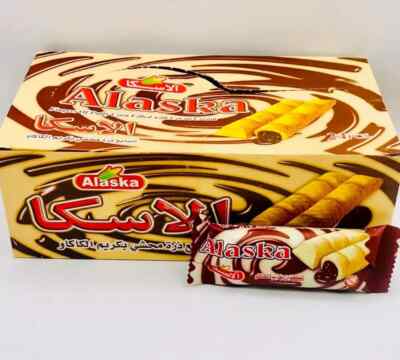 Alaska biscuits hazelnut with flavor 48X two fingers بسكويت الاسكا بالبندق