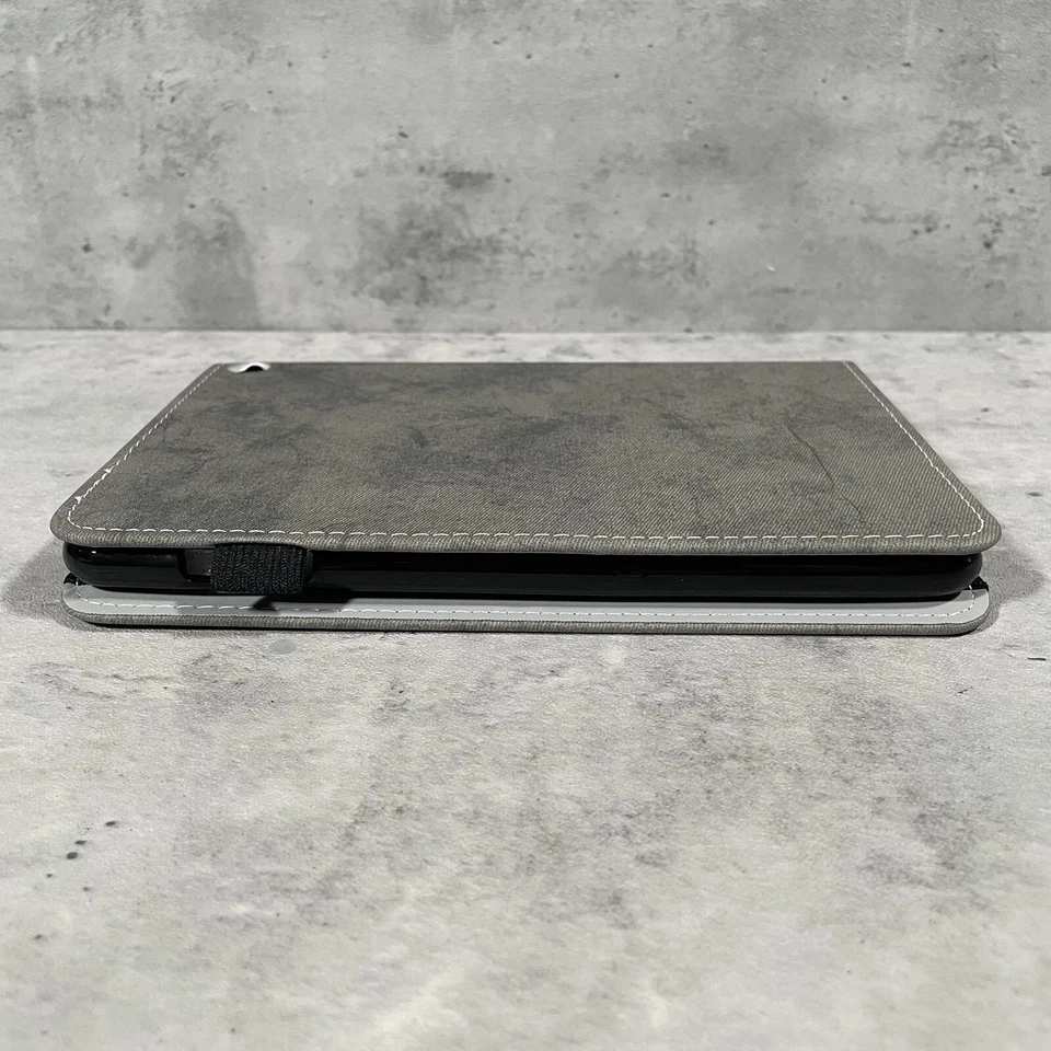 NEW Amazon Fire 2022 HD 8 Tablet Case Gray Denim Multi Pocket Functional - Image 4 of 4