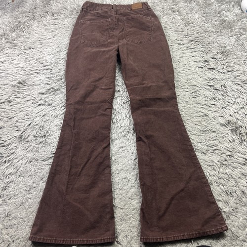 American Eagle Womens Curvy Super Hi Rise Flare Pants 4 Corduroy stretch 26x30 - Picture 8 of 10