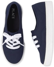 NEW Children's Place Girl's Youth Canvas Uniform Shoes/Sneakers MSRP: 32.95