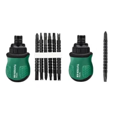 Dual-purpose Screwdriver Set Double for Head Telescopic Ratchet Screwdr