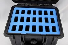ArmourCase with Pelican 1300 precut 21 Knife Collectors + Blue Topper case foam