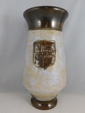 POT VASE PUBLICITAIRE GRES VERNI NOUVELLE GAZETTE SIGNE LOSSON HAUT 25.5CM SA70