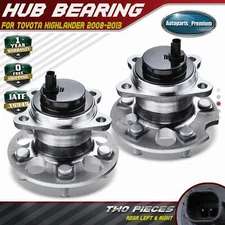 Rear Left & Right Wheel Bearing Hub Assembly for Toyota Highlander 2008-2013 FWD