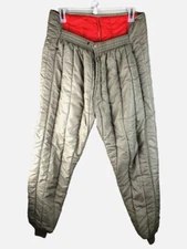 RefrigiWear Insulated Lined Pants XL Quilted Puffer Baselayer Brown Outdoor Work