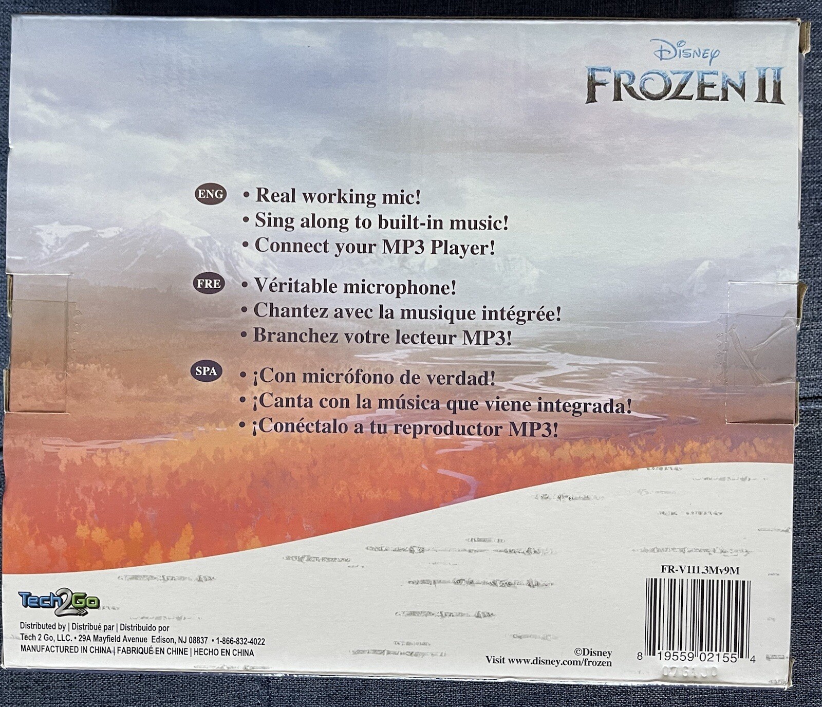 DISNEY Frozen 2 Sing-Along Boombox w/Microphone, Ages 3 + - SHIPS FREE!
