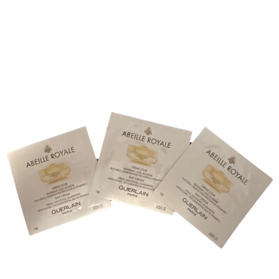 3x Guerlain Abeille Royale Creme Jour Day Creme 1ml / 0.03oz Sample Size
