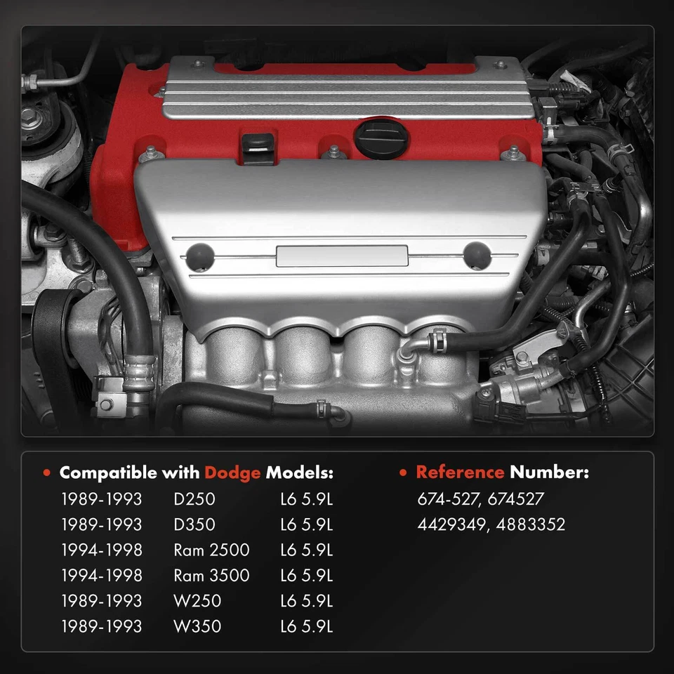 Exhaust Manifold with Gasket for Dodge D250 D350 W250 W350 Ram 2500 3500 L6 5.9L - Image 2 of 4