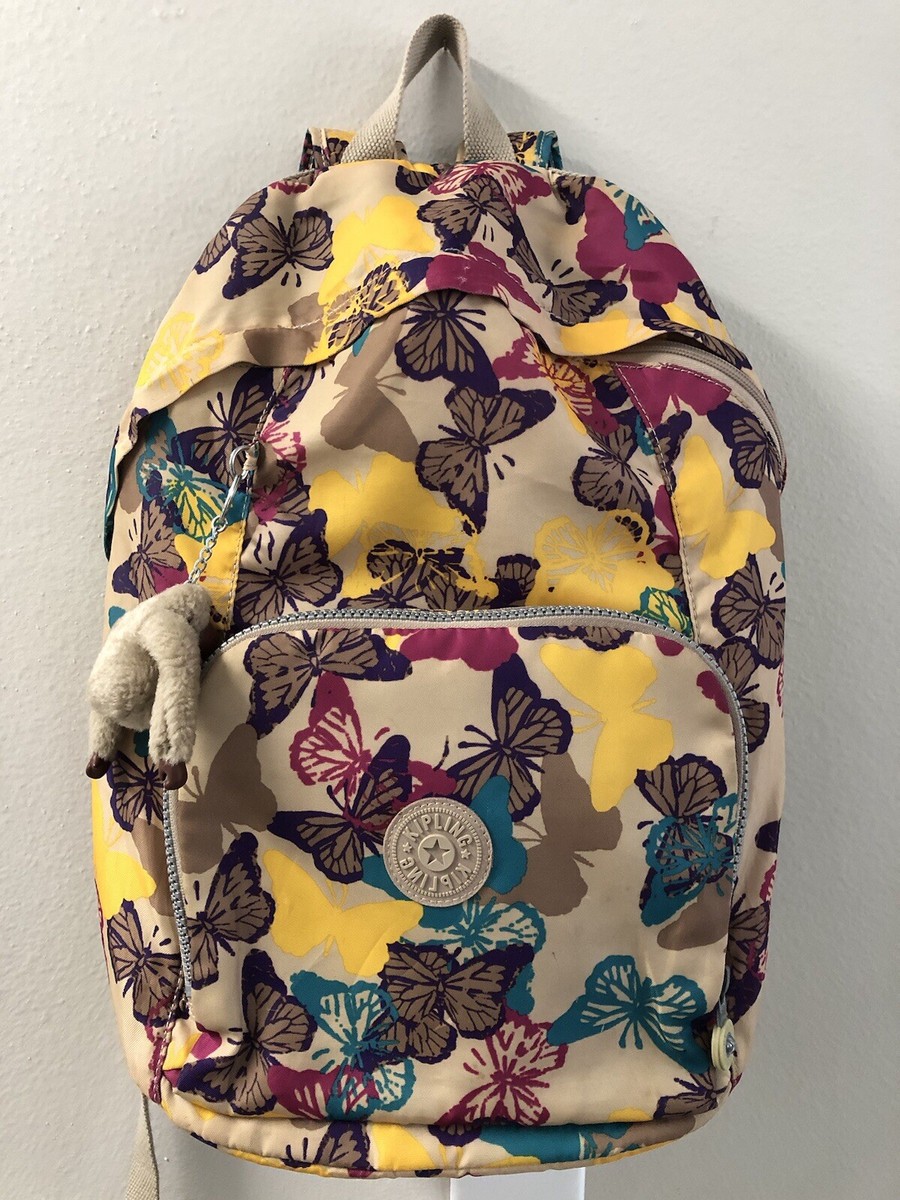 KIPLING RIDGE PRINT LARGE ZIPTOP BACKPACK - Butterflies  display picture 1