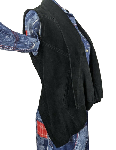 Rezrekshn by Esther Chen 100% leather sleeveless asymmetrical hem XS - Picture 4 of 7