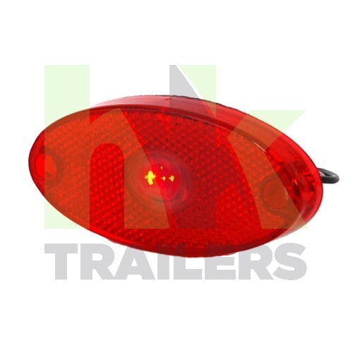Oval LED Rear Marker Light, Lamp, Trailer, Red, Ifor, 12/ 24v Maypole, Position - Picture 1 of 2