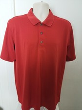 Eddie Bauer Short Sleeve Orange Golf Polo Shirt Mens Large
