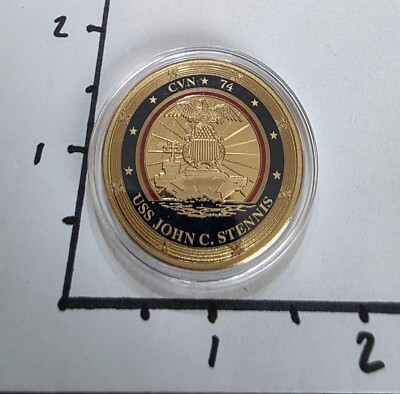 USS JOHN C STENNIS CVN 74 COMMAND MASTER CHIEF CHALLENGE COIN