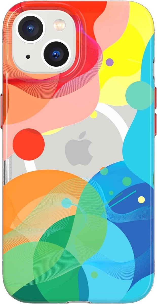 Tech21 Evo Art Rainbow Splash Design Case Cover for iPhone 15