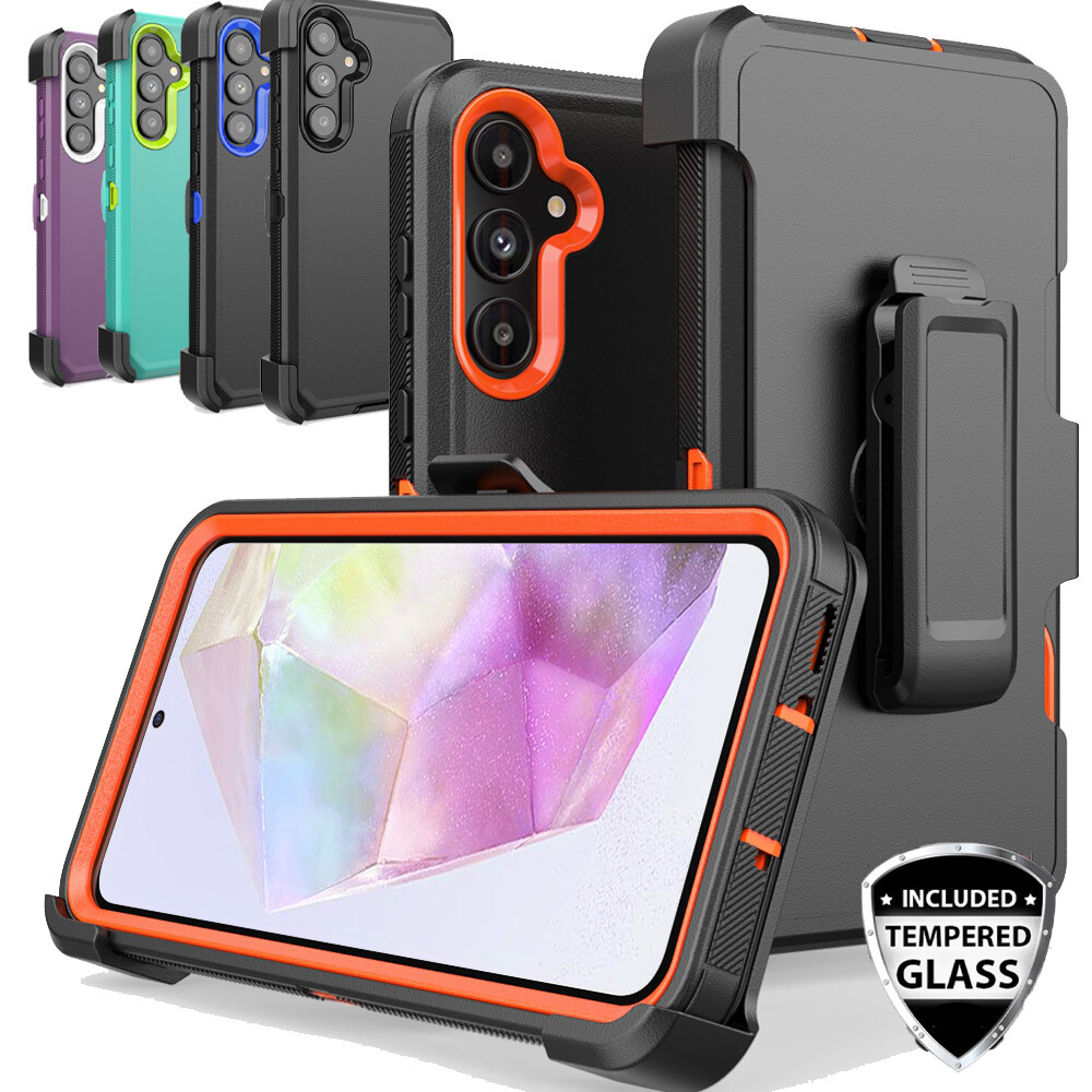 For Samsung Galaxy A35 5G Case+Screen Protector+Belt Clip Fits Otterbox Defender For Samsung Galaxy A35 5G Case+Screen Protector+Belt Clip Fits Otterbox Defender