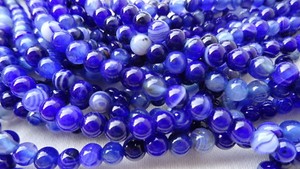 Strang 12mm Kugeln facettiert Lose Perlen Dark blau Achat