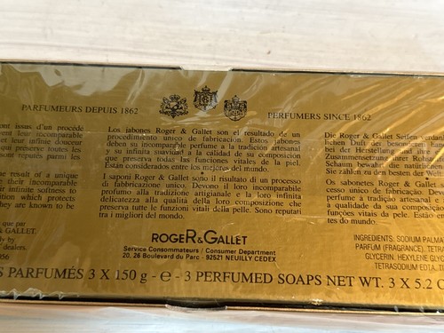 Vintage Roger & Gallet Paris Perfumed Soaps EXTRA-VIEILLE (3 x 3.5 oz ) New - Afbeelding 7 van 8