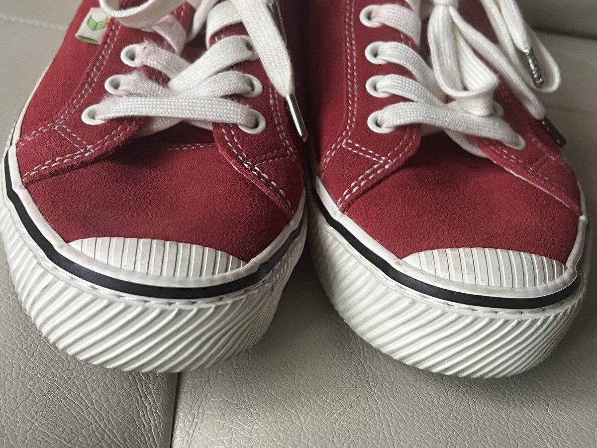 Cariuma Sneakers Mens 5 Red Knit Oca Low Top Lace Up Casual Comfort Shoes Cariuma OCA Low Rose Red Canvas Sneakers | Mercari main image 3