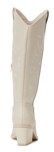 Women’s Madden NYC Tall Western Bone Faux Leather Boots NWT Size 9.5 - Picture 3 of 5
