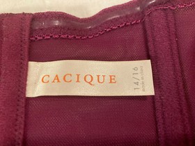Purple Plum Older Sexy Floral 14/16 Padded Cacique Strapless Bustier Corset