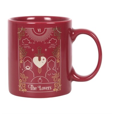 Tasse The Lovers - Tarotkarte Rich Pink Becher Tasse Geschenk verpackt 