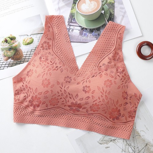 Women's Thin Lace Sexy Gathering No Steel Rings Comfortable Breast Receiving Bra - Picture 8 of 19