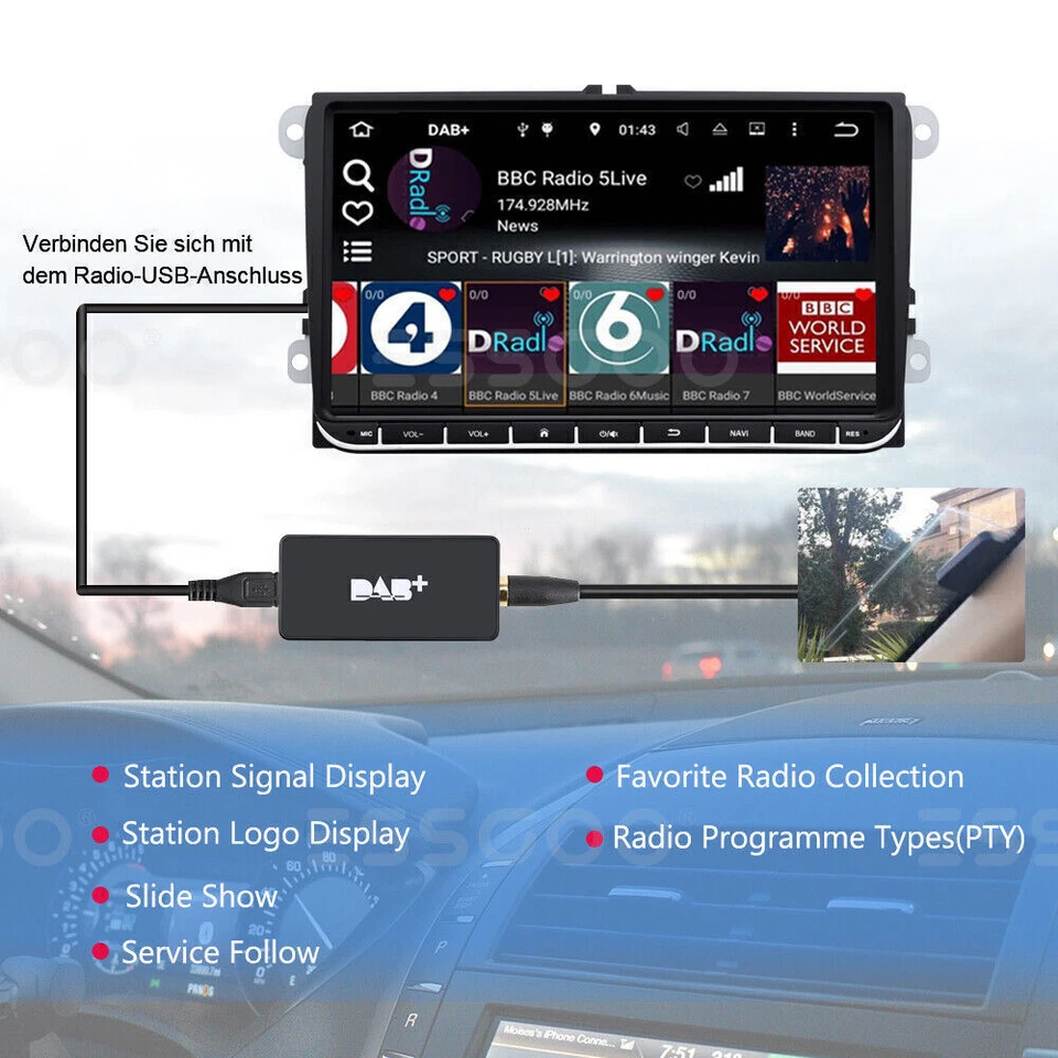 DAB+ Für Android Autoradio Externe DAB+ Digital Radio Adapter Box Empfänger - Bild 4 von 4