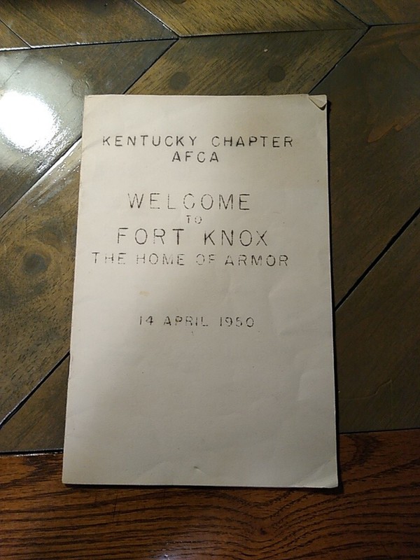 April 14th 1950 Kentucky Chapter Afca Welcome To Fort Knox The Home Of Armor...