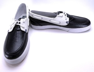 black polo boat shoes