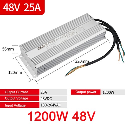 LED Strip Driver Power Supply Transformer Waterproof IP67 DC 12V/48V 25W/1500W - Picture 71 of 74
