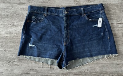 Old Navy Sky High A Line Higher High Rise Distressed Denim Shorts Size 24 NWT