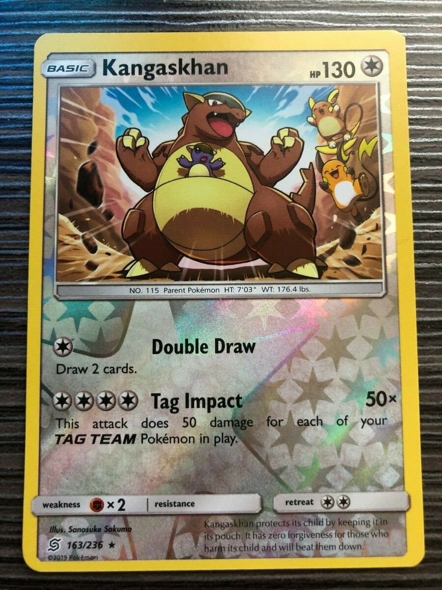 Kangaskhan - 163/236 - Reverse Holo Rare - Pokemon Singles » Sun & Moon  Series GX Sets » Sun & Moon Unified Minds - Hastur Games