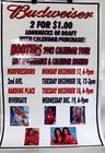Vtg  Hooters 2002 Bikini Calendar Tour Laminated Budweiser Poster Banner Beer — photo 3