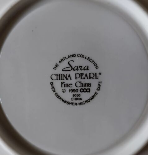 Set 4 Vintage China Pearl Saucers Sara Pattern 9030 - Picture 8 of 8