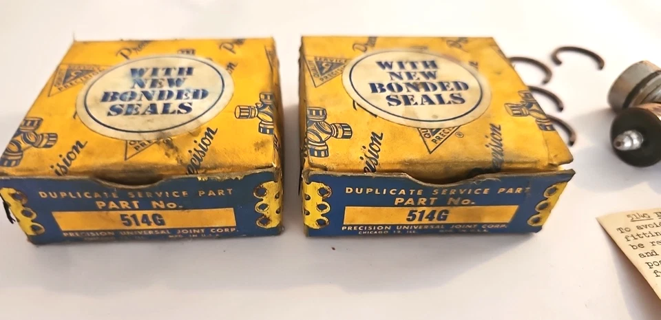 Lote de 2 juntas de precisión de juntas universales NOS de colección 514G caja y pieza originales Foto 3 de 3