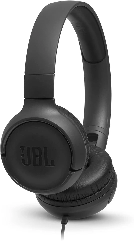 JBL Tune 500 Wired On-Ear Headphones - Black