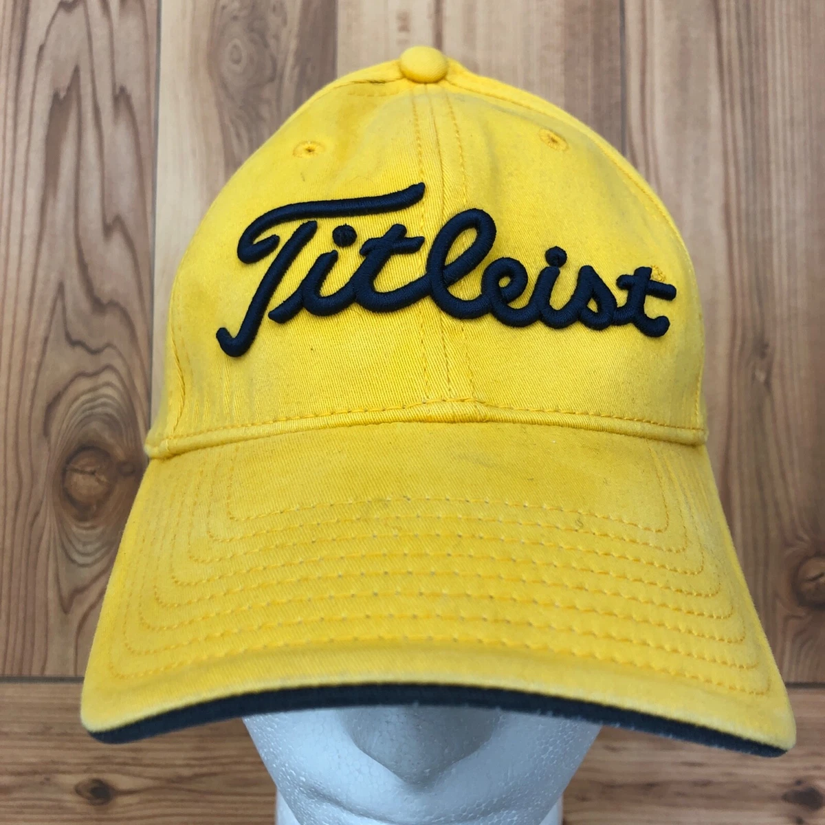 New Era Yellow A Flex Fitted Titleist Logo Golf Hat Adult Size M L