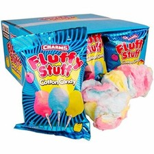 Caja de algodón de caramelo Fluffy Stuff de bolsas de 1 oz (paquete de 12)