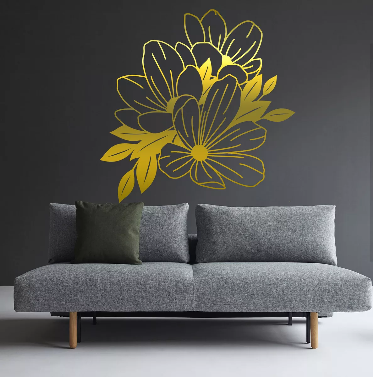 Gold best sale wall decals