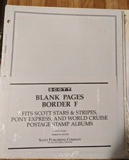New Scott Blank Pages Border F Fits Scott Stars & Stripes, Pony Express, & World