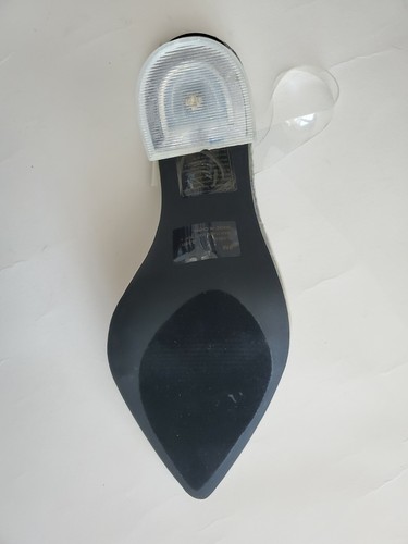 NEW Cape Robbin Sandal Glassy Silver Slingback Heel Pointed Toe  Party Cocktail  - Afbeelding 5 van 7