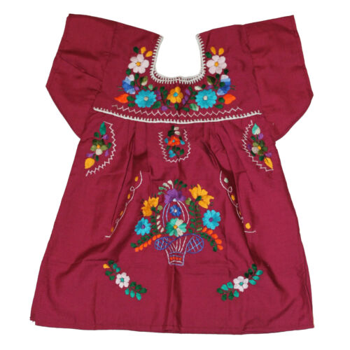 Abito messicano bambina colori assortiti contadino ricamato taglie 1 - 12 anni - Foto 13 di 30