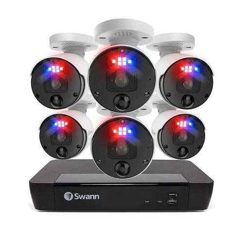 Swann NVR8-8580 2TB HDD 6 x NHD-1200BE 12MP Bullet Cameras SWNVK-890006 ...