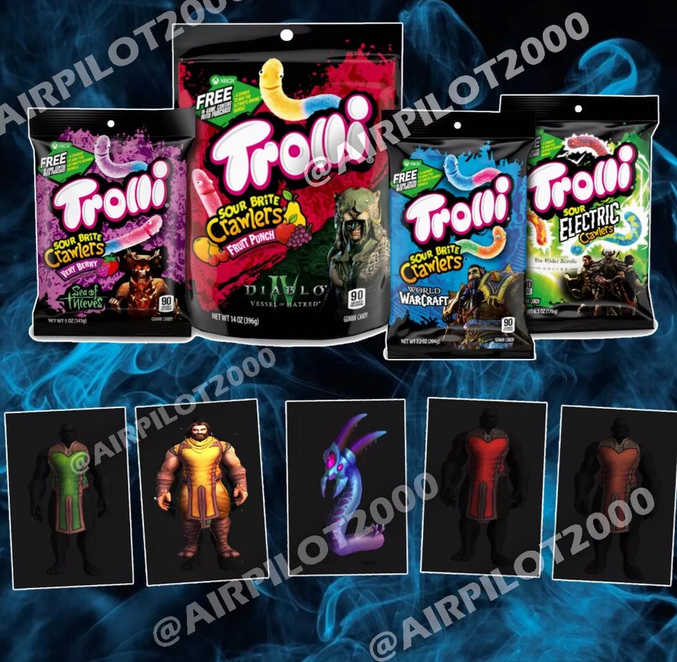 WoW Warcraft Trolli Candy Pack Rewards - Gummi Pet, Tabards, You Pick