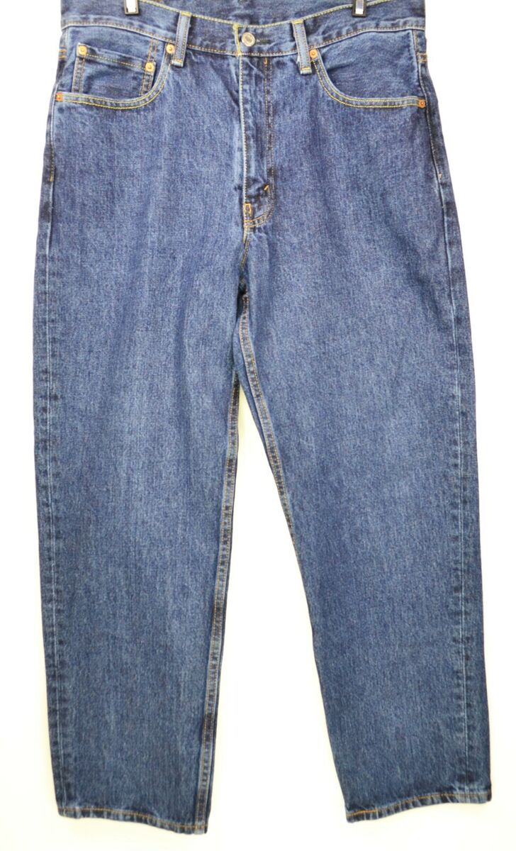 Levi's 550 Men's Size W34 L30 Blue Dark Wash Loose Straight Levi's 550 Men's Size W34 L30 Blue Dark Wash Loose Straight