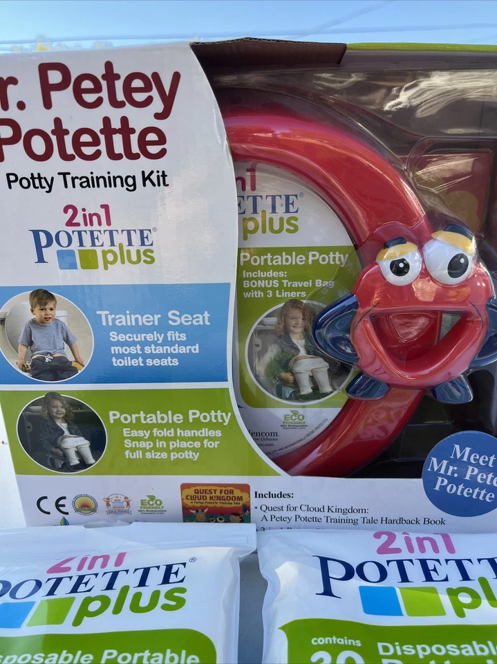 New 2 In 1 Potette Plus Portable Potty With Disposable Liners(30ct Each)Training - Image 2 of 3