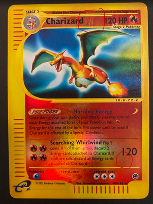 Pokemon Charizard 040/165 Expedition Base Set Reverse Holo HP/DMG