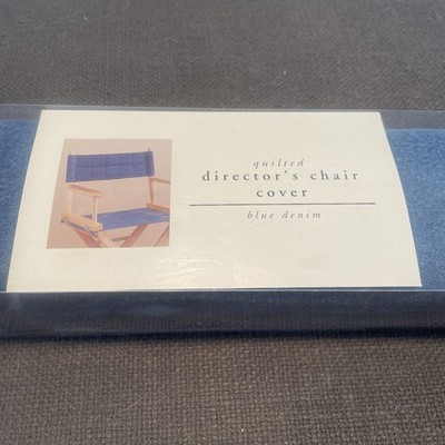 Pier 1 Directors Chair - Blue Denim Cotton New Open Box